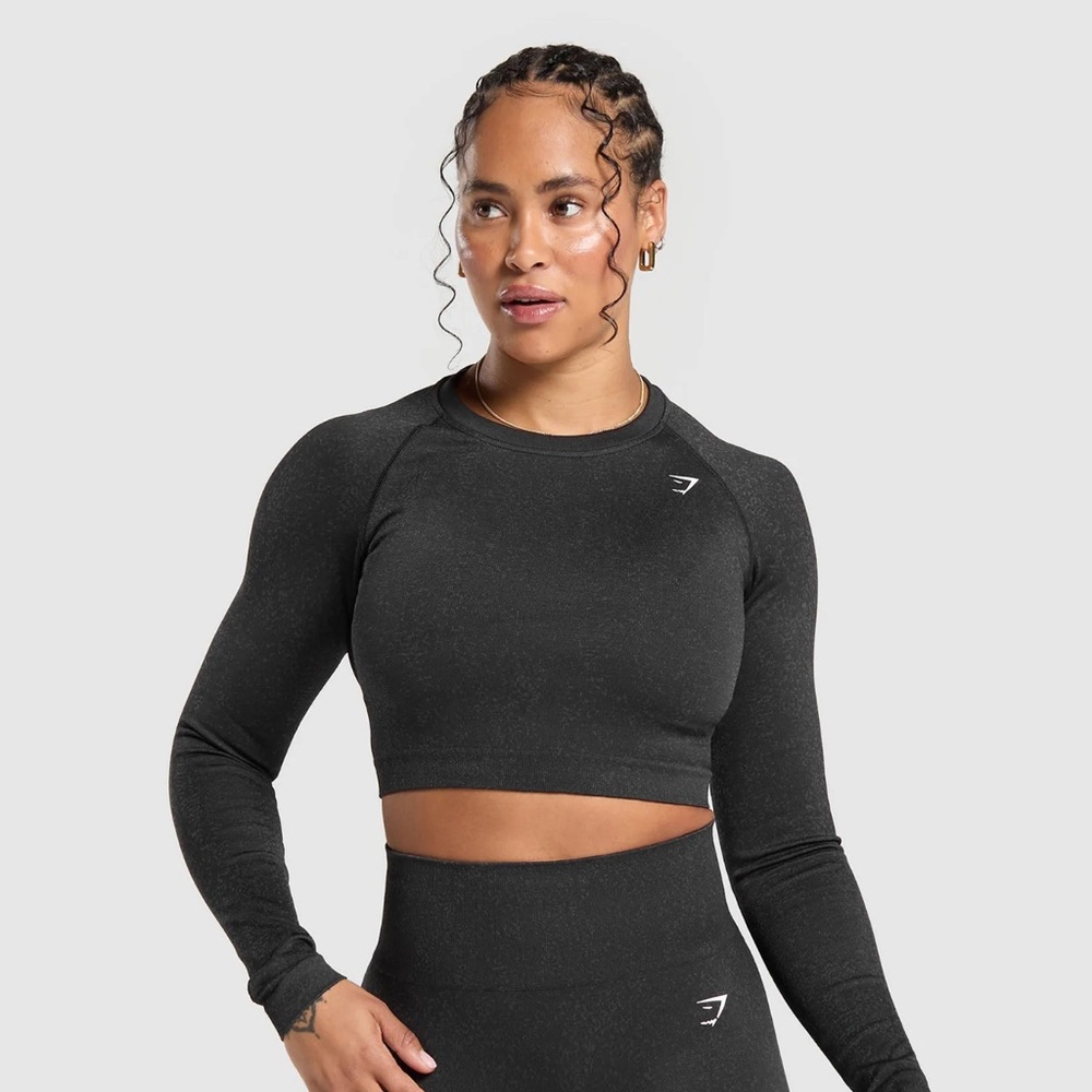 Gymshark Adapt Fleck Seamless Long Sleeve Crop Top